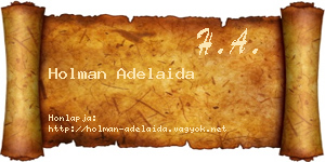 Holman Adelaida névjegykártya